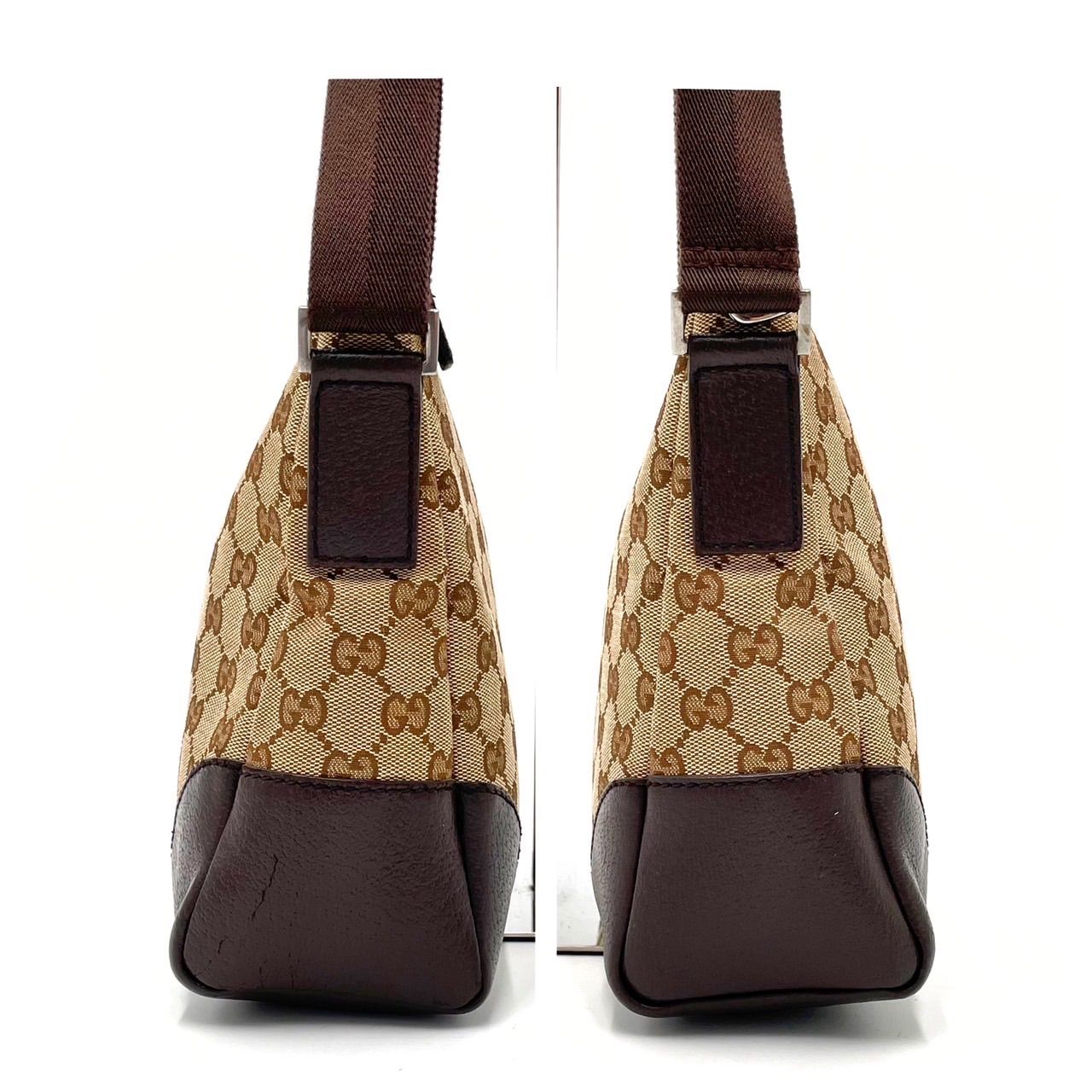 ✨良品✨ GUCCI グッチ ショルダーバッグ トートバッグ GG柄 総柄 スクエア ロゴ型押し シリアル キャンバス レザー 肩掛け 斜め掛け  ユニセックス レディース メンズ ベージュ 肌色 ブラウン 茶色 - メルカリ