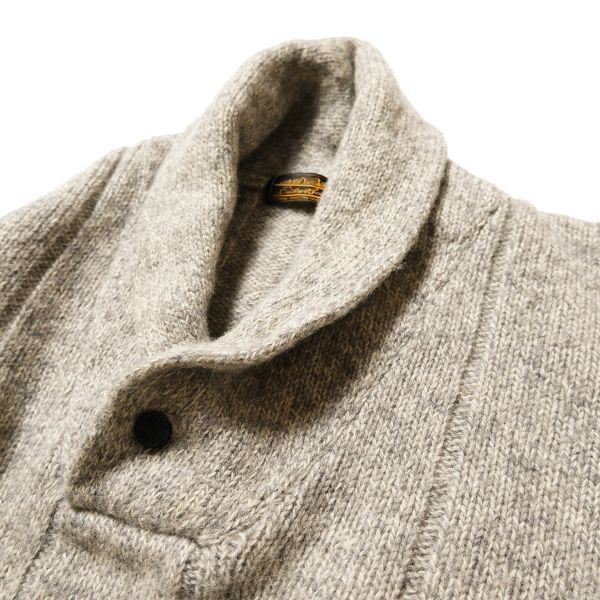 80's 90's 黒タグ エディーバウアー ショールカラー ウール ニット