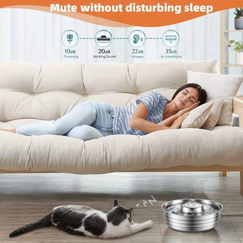 3.78L|1ガロンの猫用飲み水ファウンテン自動ステンレススチールペット犬用ファウンテン水ディスペンサー水ファウンテン