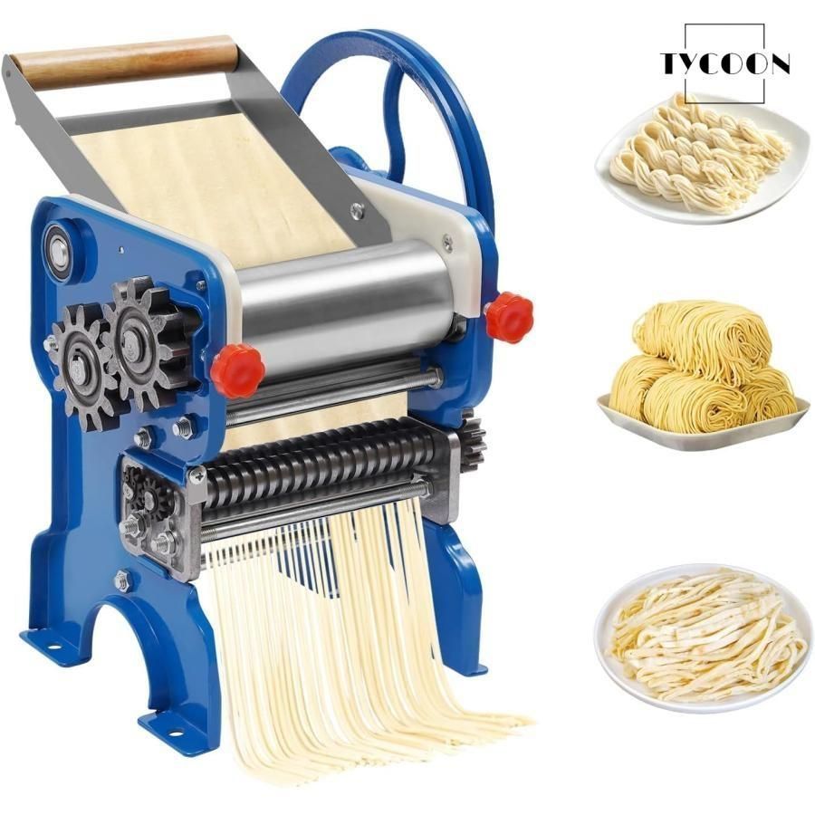 製麺機 麺機 ラーメン製麺機 電動 自宅でDIY麺類 手作り2mm|4mm240型 うどん ステンレス鋼麺メーカー ラーメン作り器 Blue