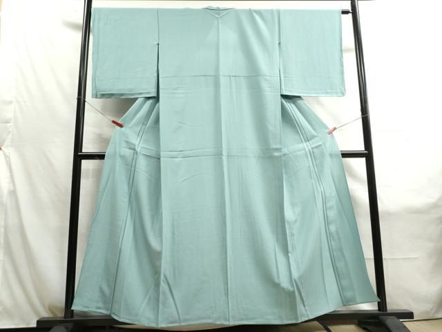 平和屋着物○上質な色無地 リバーシブル 青竹色・薄紅色 正絹 逸品