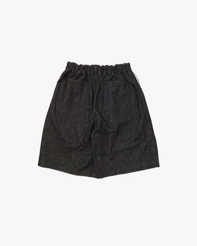 Sillage シアージ circular short pants black denim one wash