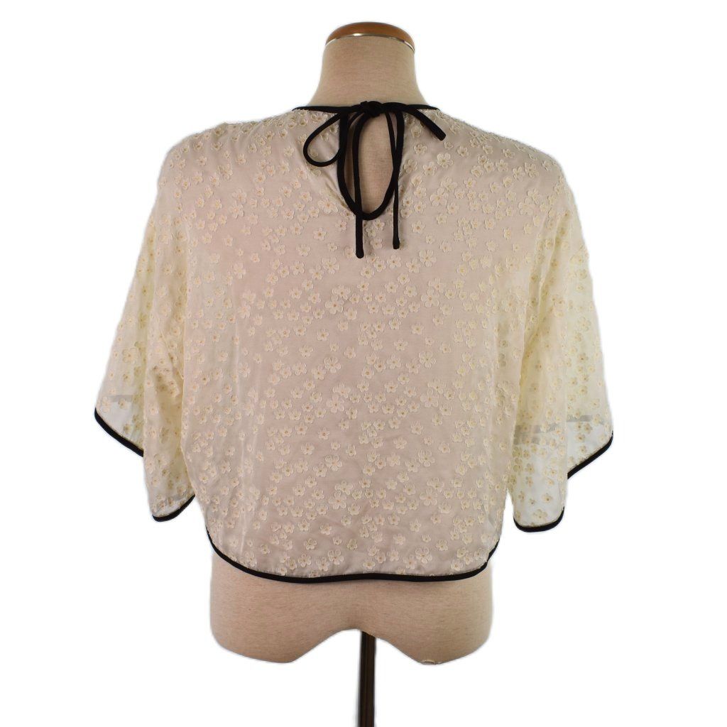  マメクロゴウチ Mame Kurogouchi 18 SS flower flare blouse シャツ 1 白 ホワイト MM SS-SH 006 その他 トップス