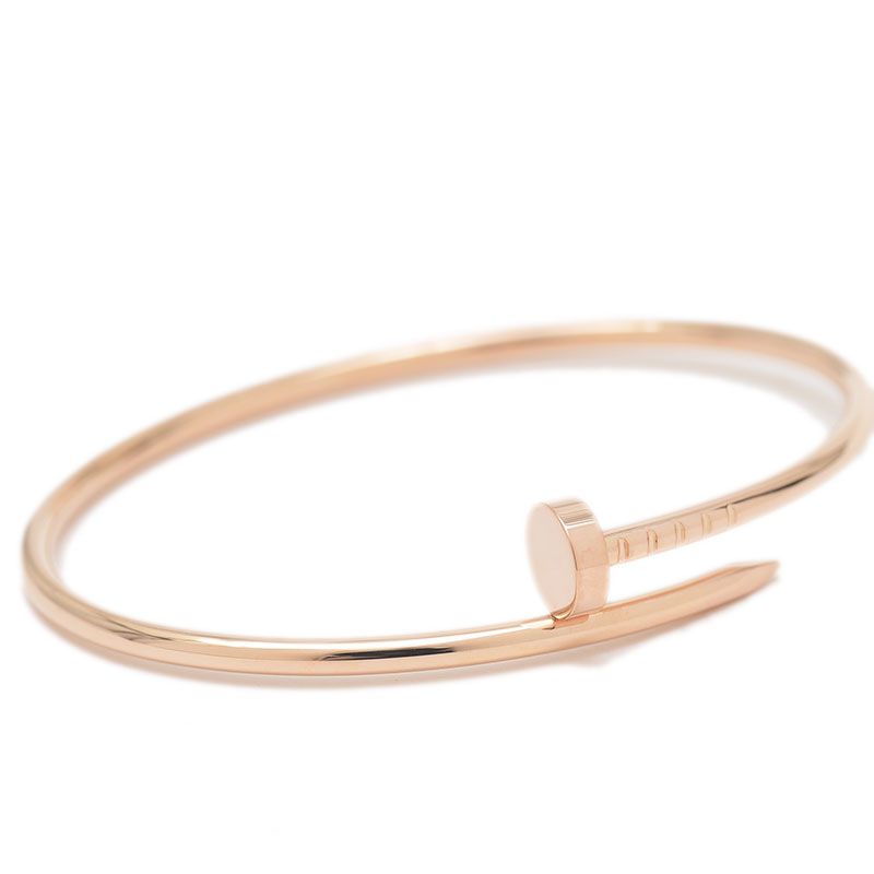 カルティエ K18PG ジュストアンクル SM スモールモデル ダイヤモンド ブレスレット バングル 750PG ジュエリー