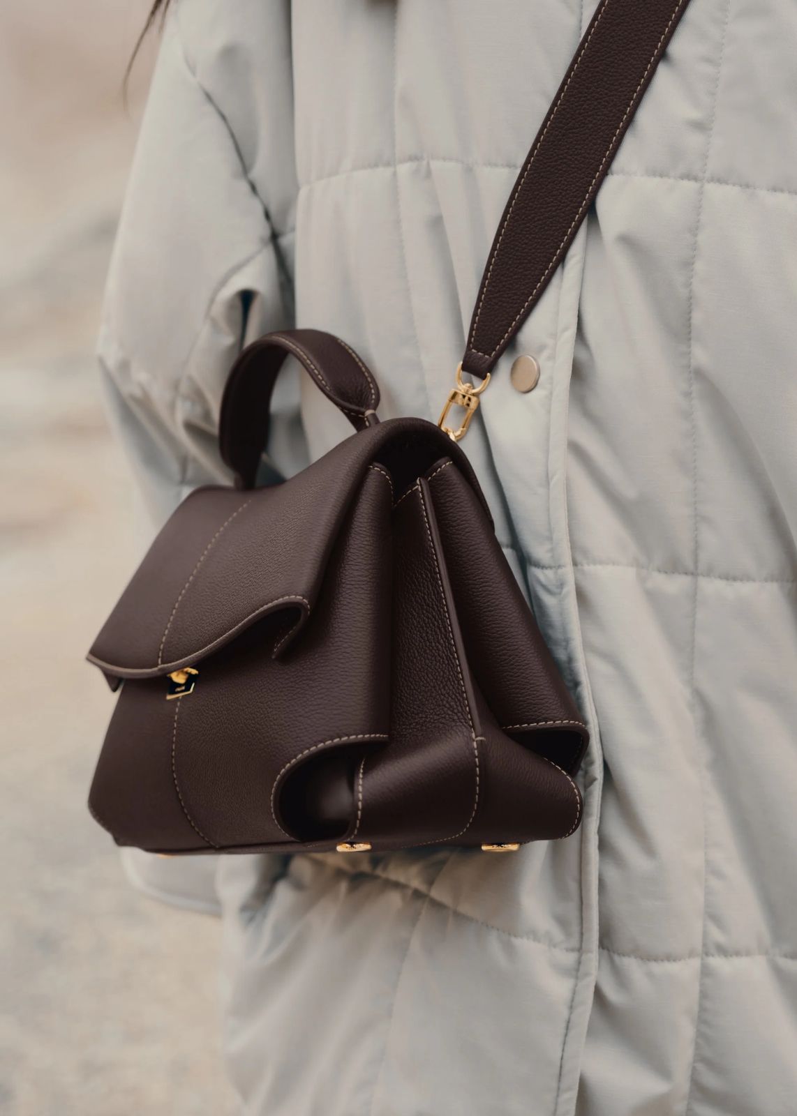 POLÈNE Mokki ポレーヌ ショルダーバッグ 2WAY バッグ 人気色エボニー