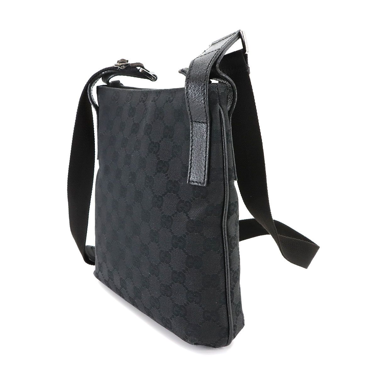 ◆Z4279 GUCCI グッチ GG キャンバス レザー シェリー ウエスト ポーチ バッグ 美品 グッチ GUCCI GGキャンバス ショルダー バッグ レザー ブラック 122793