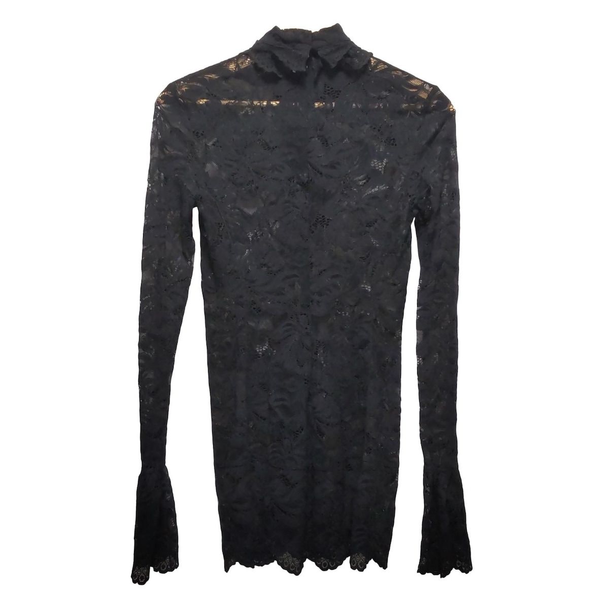 paco rabanne パコラバンヌ チュニック サイズ36 S レディース - 黒 タートルネック|長袖|総レース