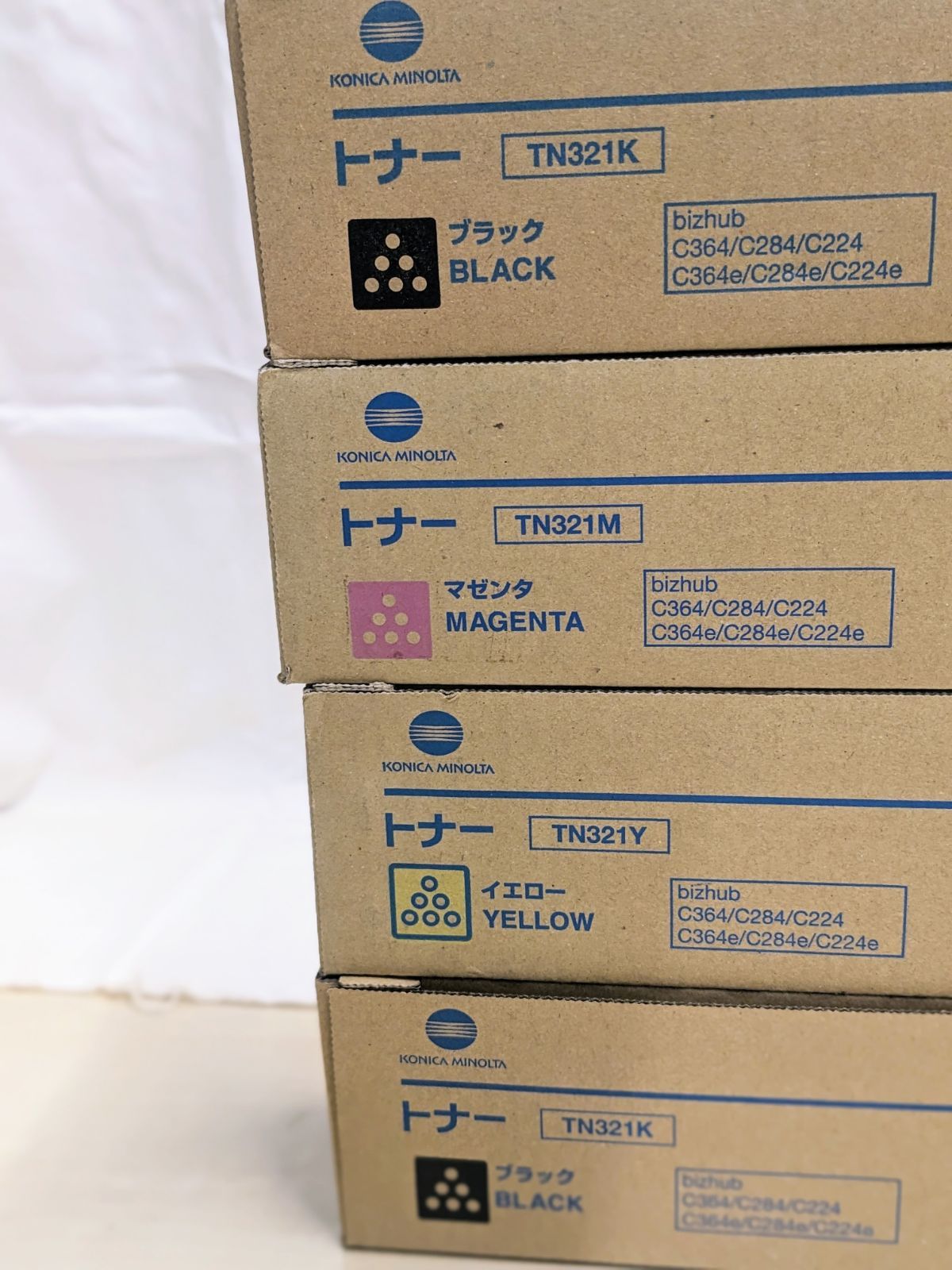 コニカミノルタ TN321 純正 4本セット TN321Y/TN321M/TN321K×2 - メルカリ