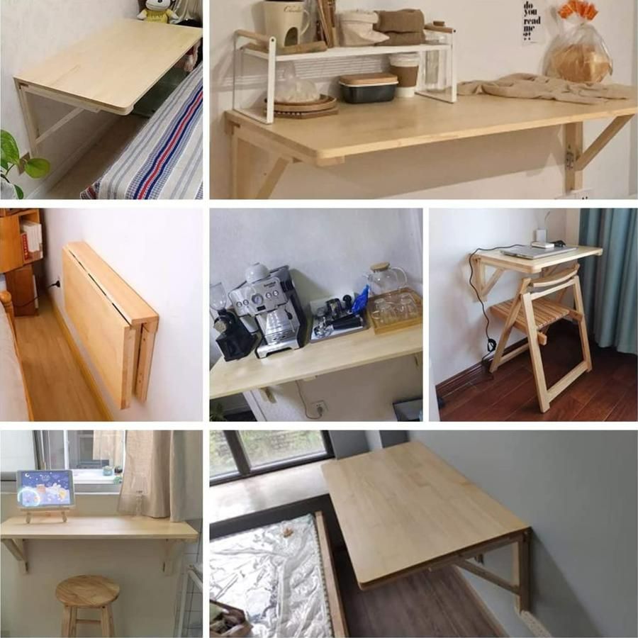 キッチンとバスルームの木製ダイニングテーブル