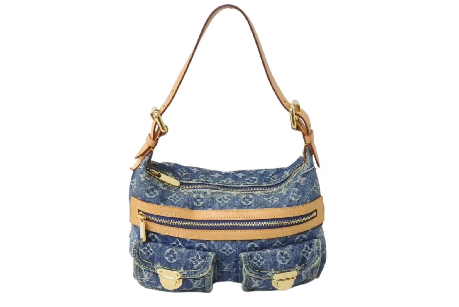 LOUIS VUITTON ルイヴィトン ショルダーバッグ ワンショルダー モノグラムデニムバギーPM M95049 インディゴブルー 4b002115
