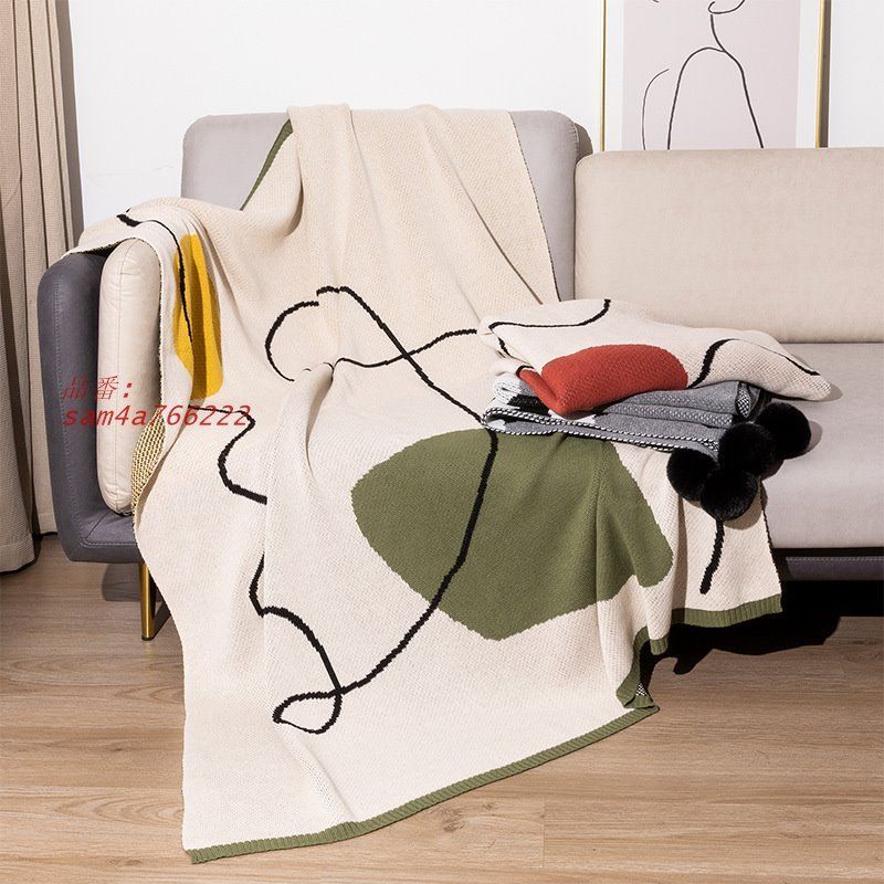 ブランケットオフィス昼寝ブランケット秋のコットンタオルケットシングルエアコンブランケット am4a766222