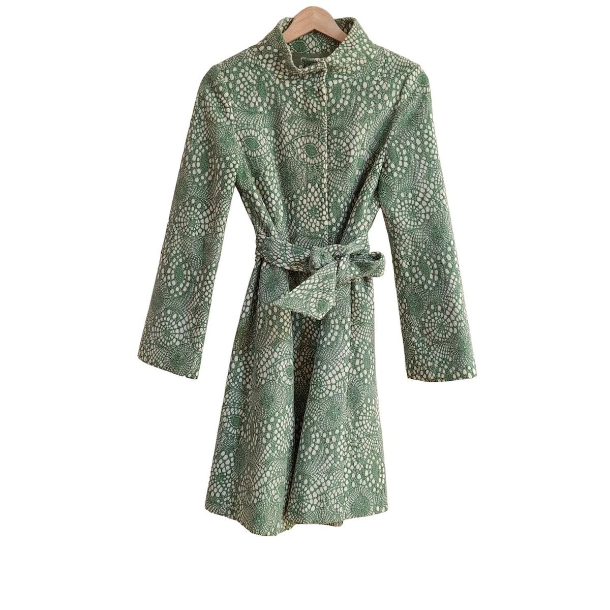 Sybilla シビラ コート サイズM レディース - グリーン×アイボリー 長袖 秋 冬