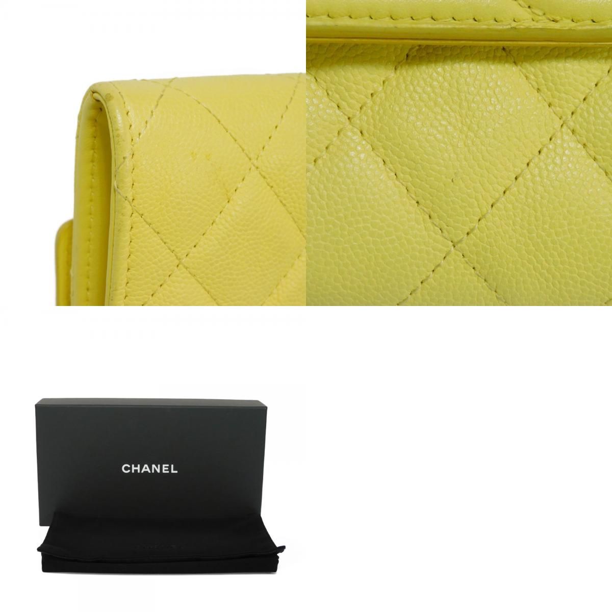 CHANEL シャネル ロング フラップ ウォレット パステル キャビアスキン 25番台 CC フィリグリー マトラッセ ココマーク ライトイエロー 長財布 A84448 CHANEL シャネル ロング フラップ ウォレット パステル キャビアスキン