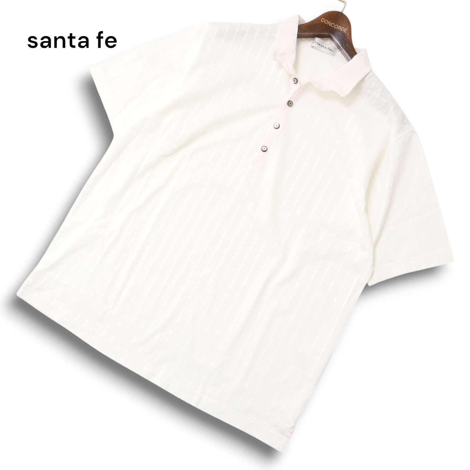 Santa fe サンタフェ ポロシャツ メンズ50 XL LL 赤 サマーニット 