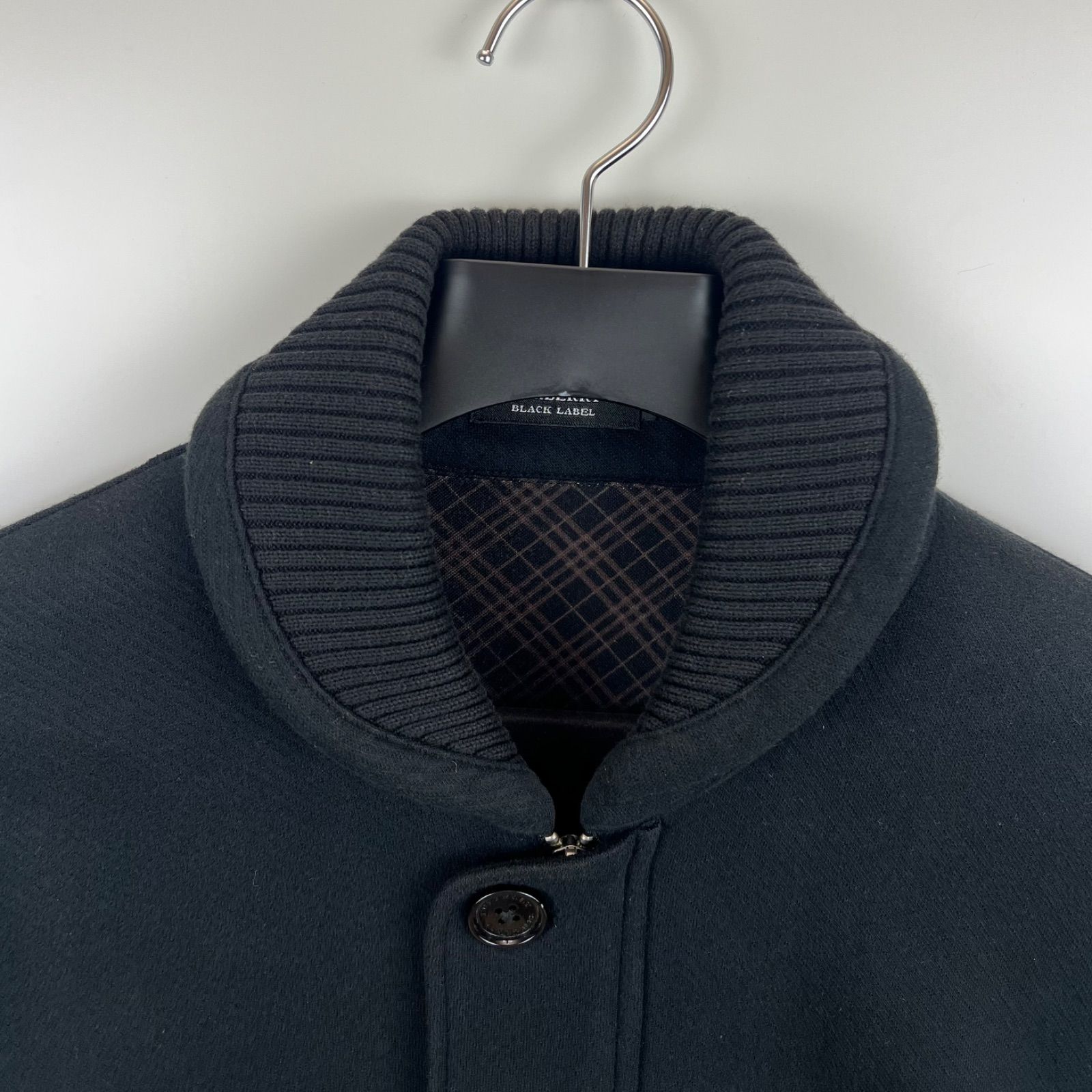 BURBERRY BLACK LABEL 00s y2k shawl collar sweat zip jacket 3 L 