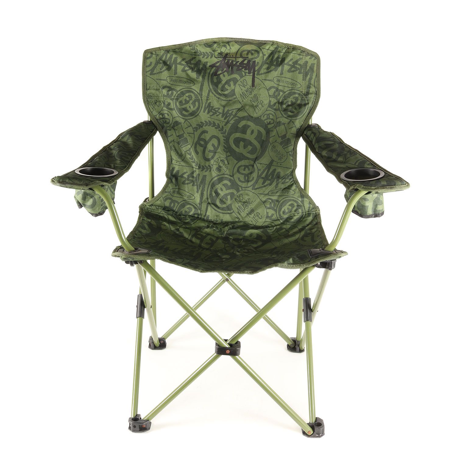 STUSSY ステューシー Coleman TOWER RECORDS イージーチェア 椅子 EASY FES. CHAIR カーキ コールマン タワーレコード コラボ インテリア 雑貨