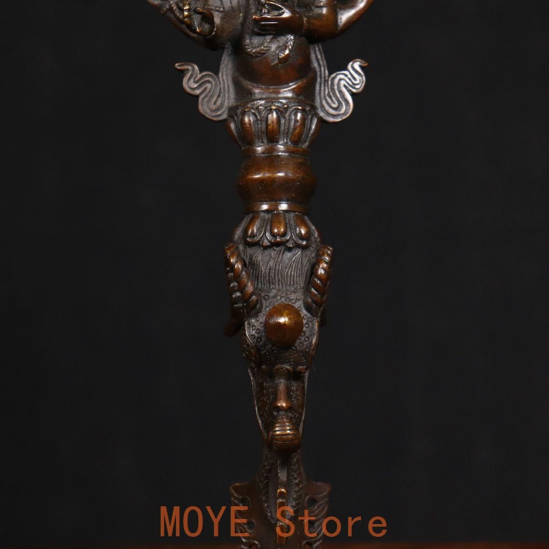 銅製 法器 象鼻金剛降魔杵 招財 辟邪 開運 装飾品 工芸品 置物zw0829