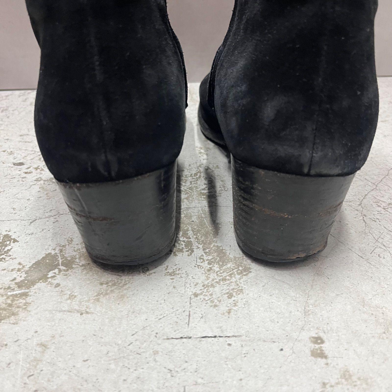 【美品】SAINT LAURENT ブラックスエードブーツ SAINT LAURENT PARIS スエード クラシック ワイアット ヒール ブーツ