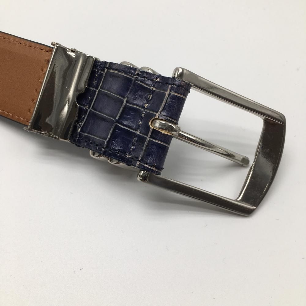 ☆SALE価格☆ゾーイ ベルト ネイビー 型押し メンズ ゴルフウェア ZOY