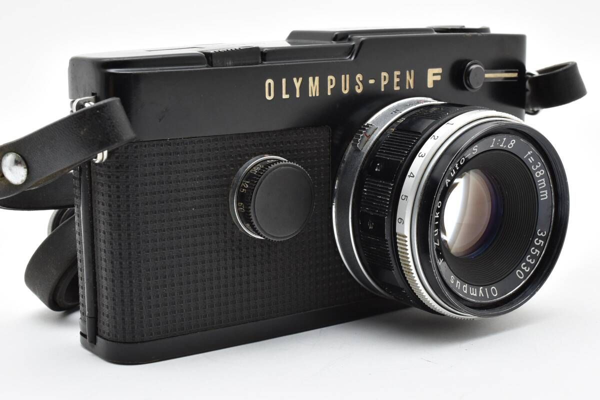  オリンパス OLYMPUS F PEN-FT F.Zuiko Auto-S 38 mm 1.8 ブラック ボディ T 20＃4595 一眼レフカメラ(フィルム) フィルムカメラ
