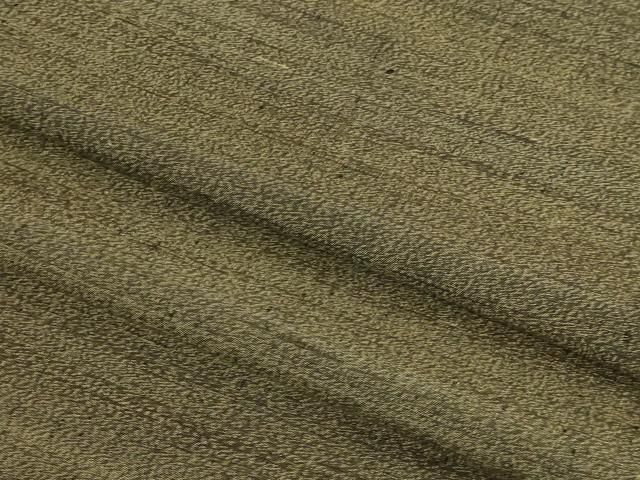 平和屋本店□極上 男性 結城紬 杢 アンサンブル 色無地 仙斎茶色 逸品