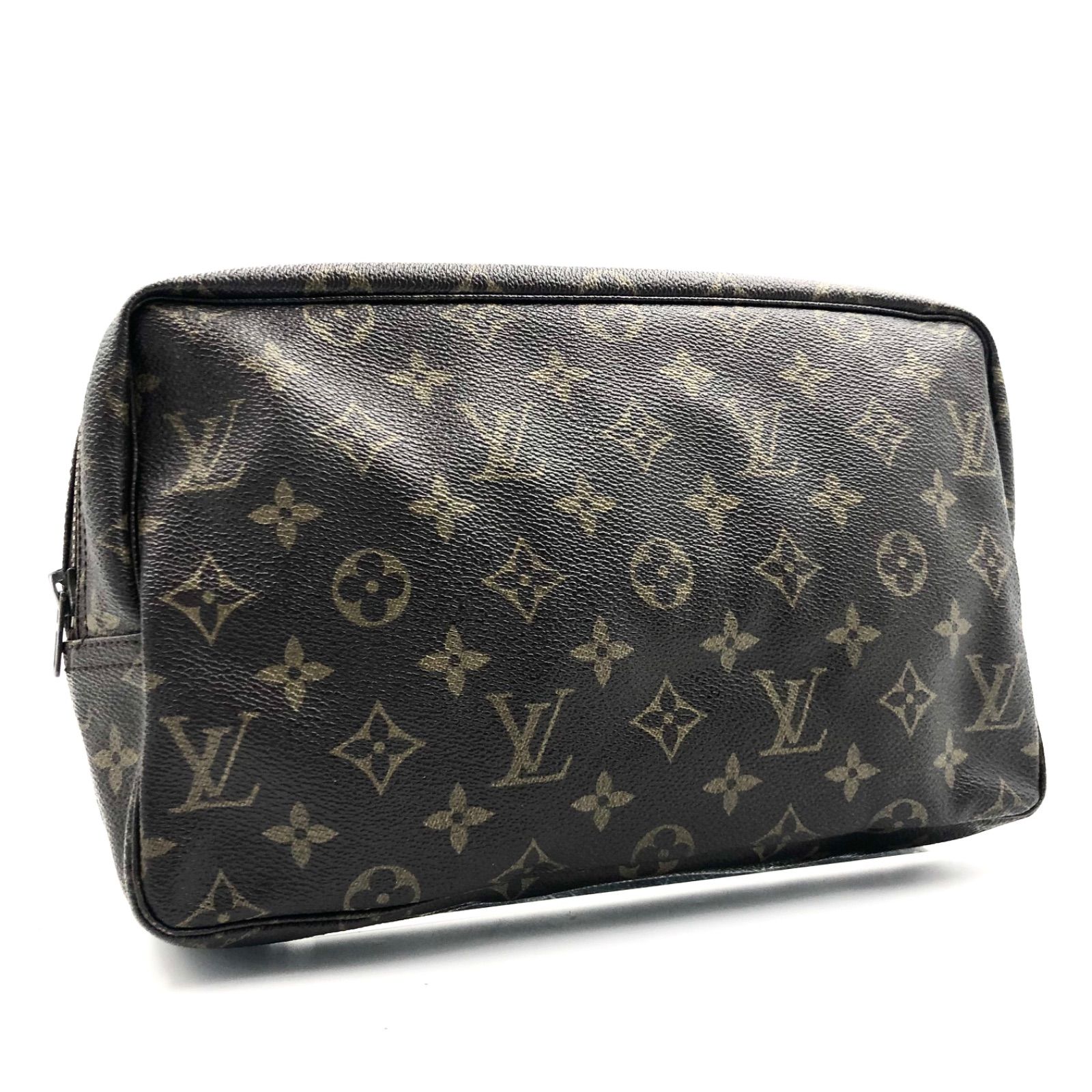 □良品□鑑定済み□LOUIS VUITTON ルイヴィトン モノグラム トゥルーストワレット28 クラッチバッグ コスメポーチ PVC 布タグあり  ECLAIR社製ファスナー ブラウン フランス製 80年代ヴィンテージ - メルカリ