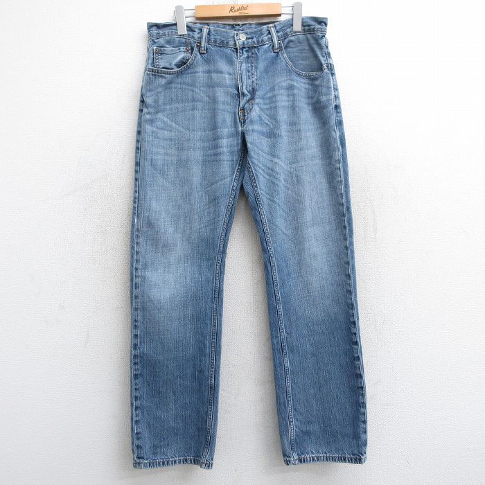 W34/古着 リーバイス Levis 559 ジーンズ メンズ ヒゲ コットン 紺 ネイビー デニム 25mar10 中古 ボトムス ジーパン Gパン ロング パンツ
