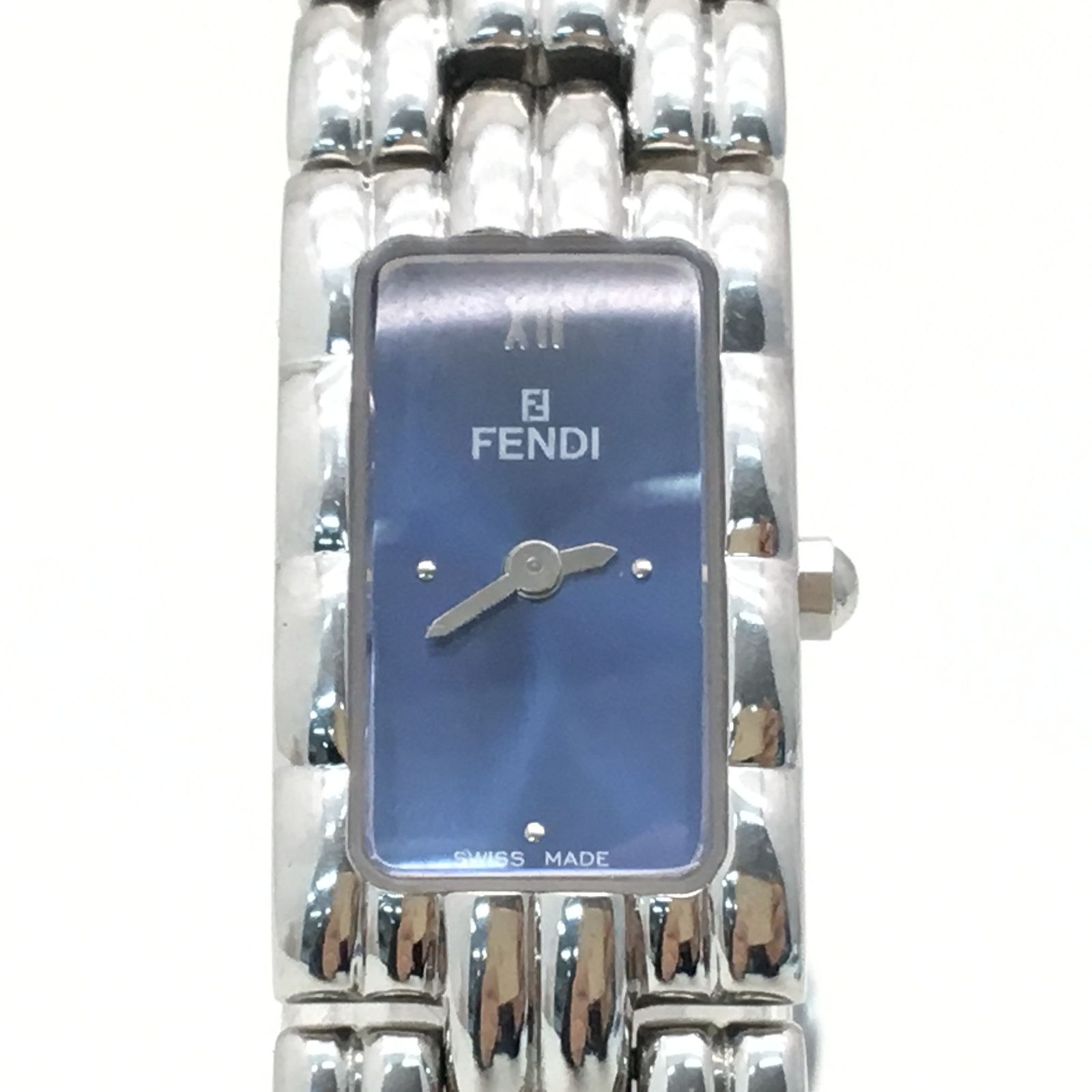 FENDI 660L 腕時計 ブルー文字盤 シルバー 稼働品 1-871 - メルカリ