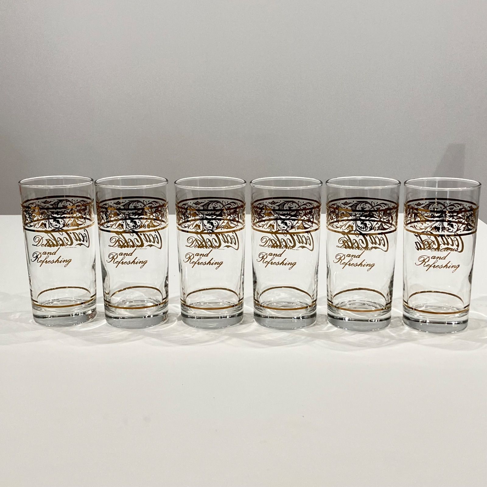 コカ・コーラ ゴールデングラス 6個セット 非売品 【送料無料