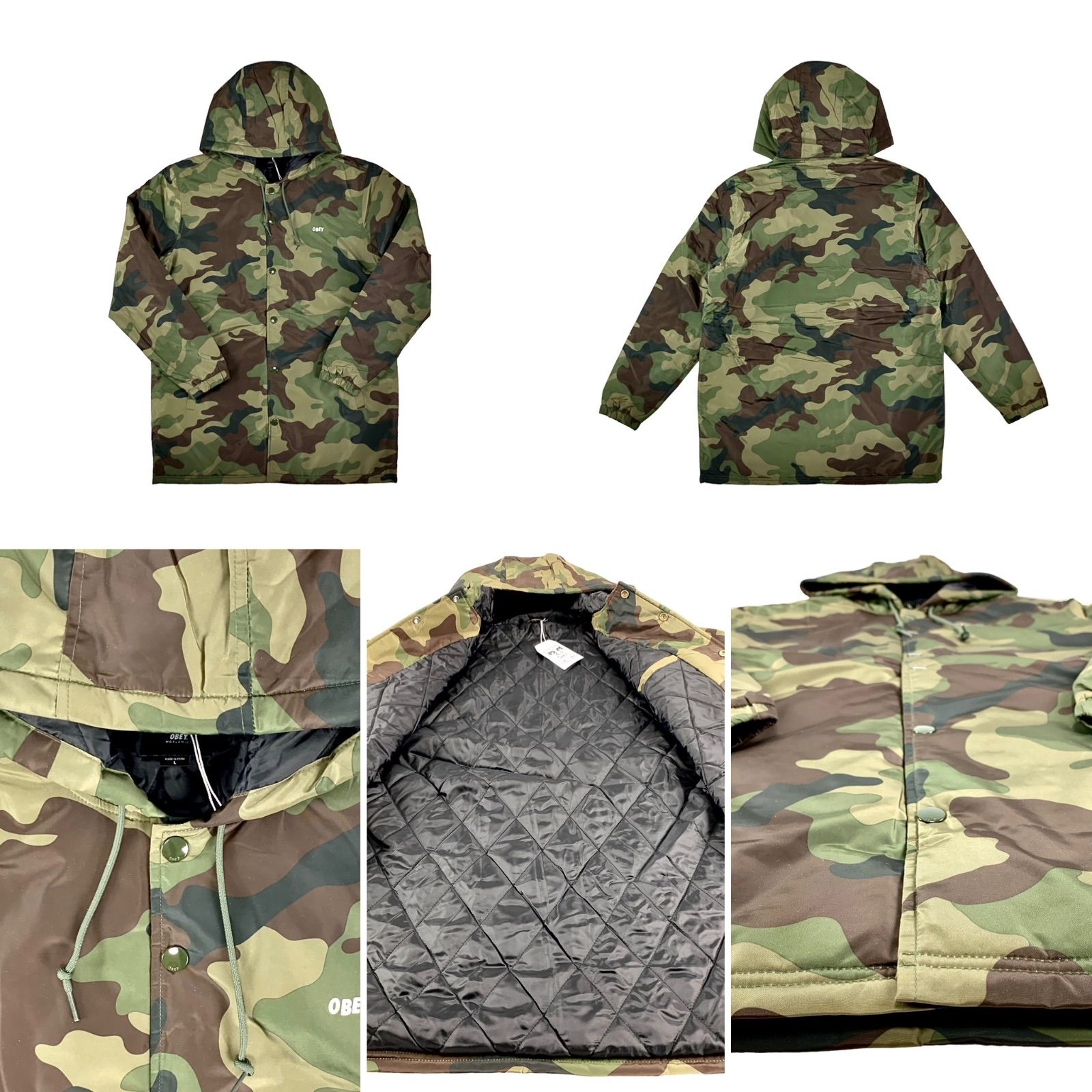 OBEY オベイ 迷彩 フード コーチジャケット × HUF ハフ THRASHER 