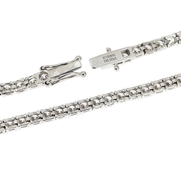 K18WG ダイヤモンド テニス アンクレット 6.50ct - メルカリ
