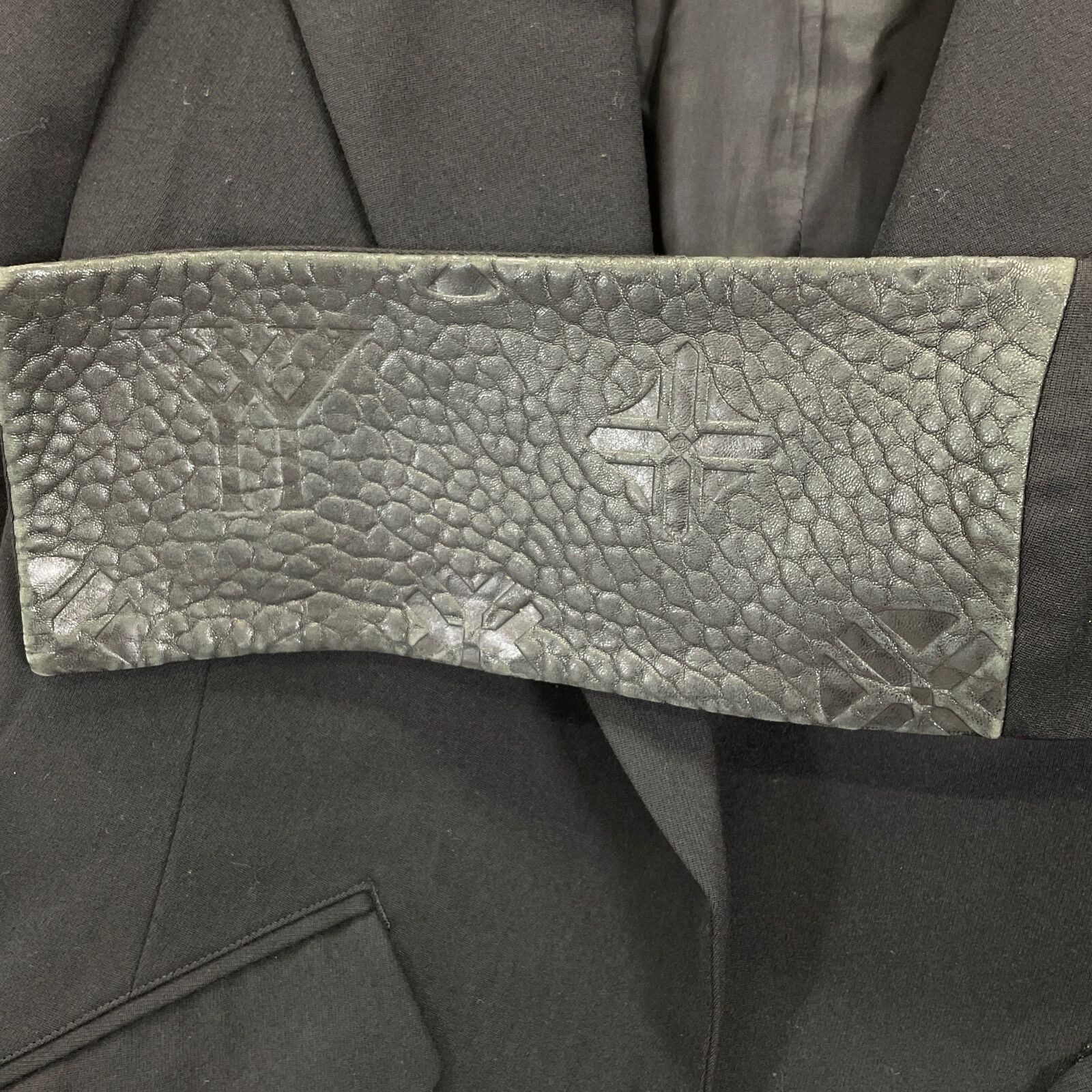 Yohji Yamamoto ヨウジヤマモト 07AW FX-J39-109 ﾌﾞﾗｯｸ ｳｰﾙ ﾗﾑﾚｻﾞｰﾃｰﾌﾟ  