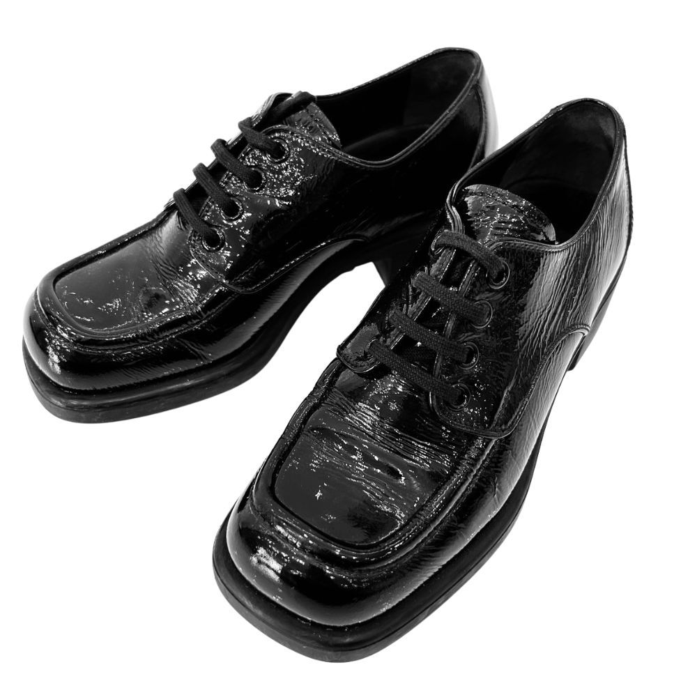 ミュウミュウ パテント ビジュー バレエシューズ ブラック MIU MIU（バレエシューズ）のフリマアイテム一覧