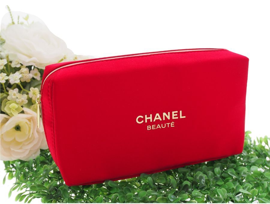 Used 未使用】CHANEL ノベルティ シルクポーチ 2022 裏地赤椿 - メルカリ