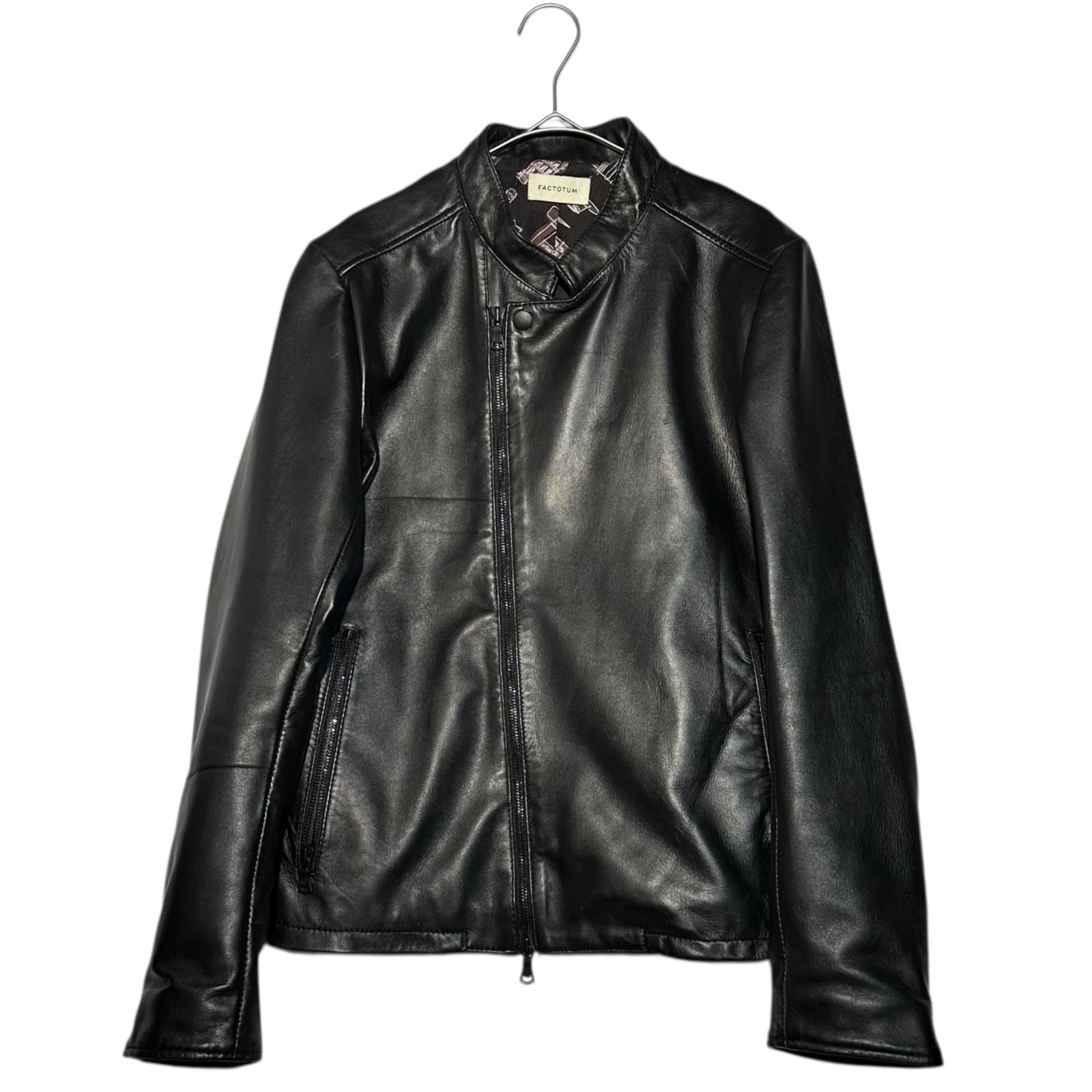 2558【極上素材 美品】 ファクトタム ラムレザー ライダースジャケット 2558【極上素材 美品】 ファクトタム ラムレザー ライダース