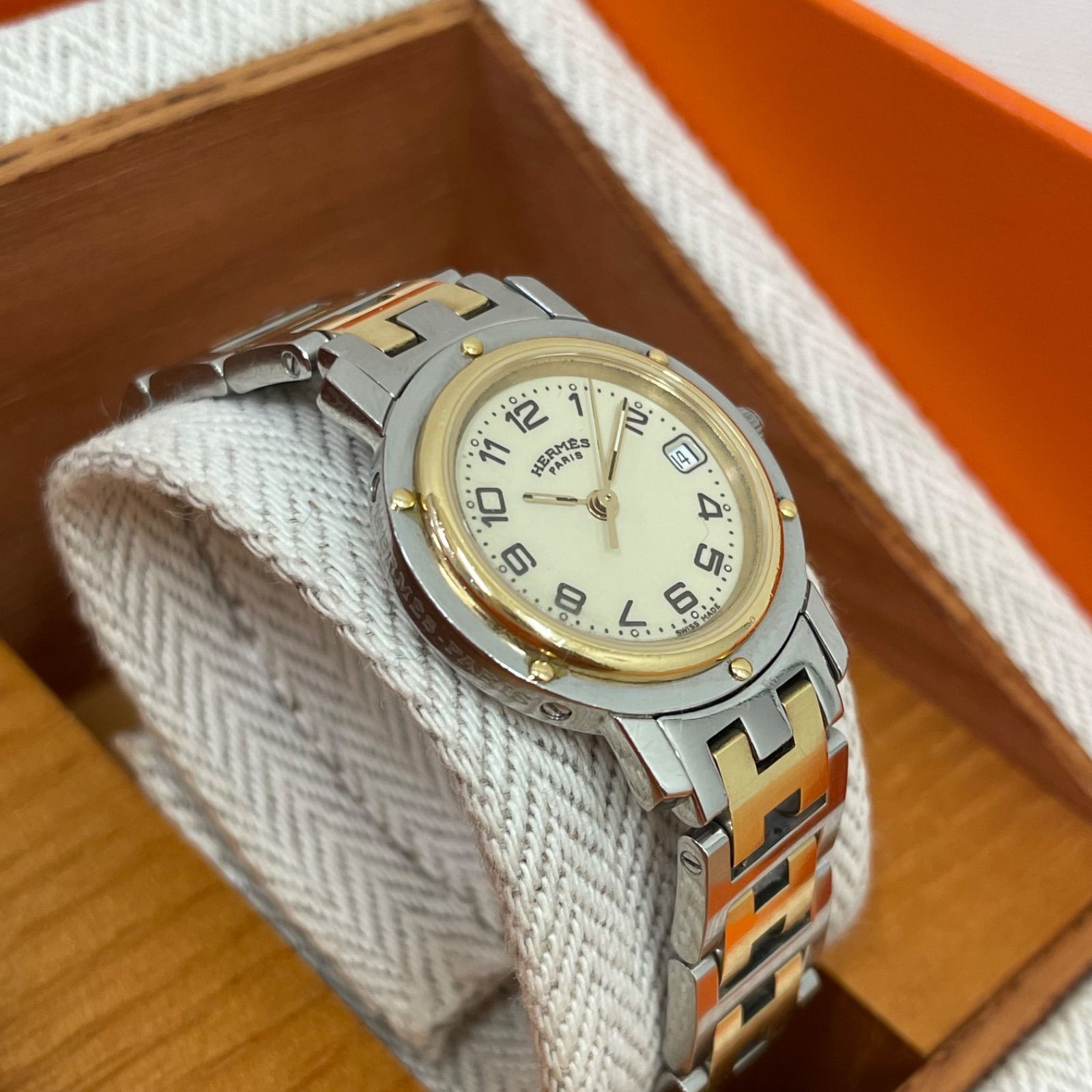 稼働品 HERMES エルメス クリッパー CL4.220 レディース 腕時計
