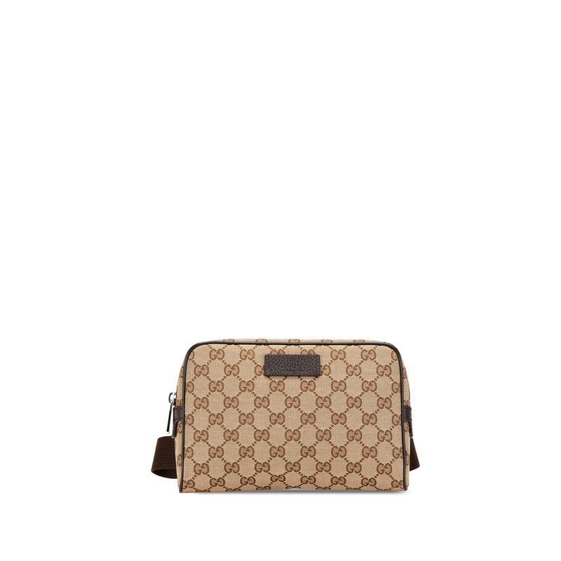 グッチ GGキャンバス ボディバッグ ウエストバッグ 449174 ベージュ ブラウン キャンバス レザー レディース GUCCI 222-07684