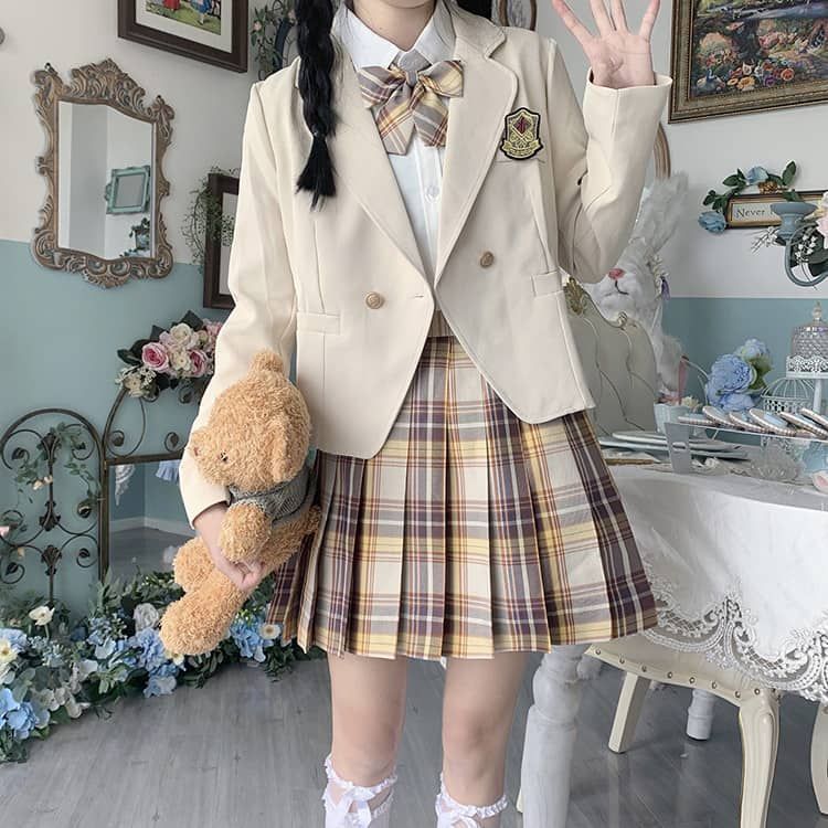 卒業式 スーツ 女の子 卒服 ブレザー タータンチェック プリーツスカート 韓国 制服 女の子 フォーマル スーツ 女の子 150 160 165 中学生