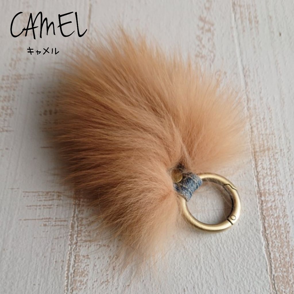 デニムリメイク♡チャーム♡フォックスファー♡ハンドメイド