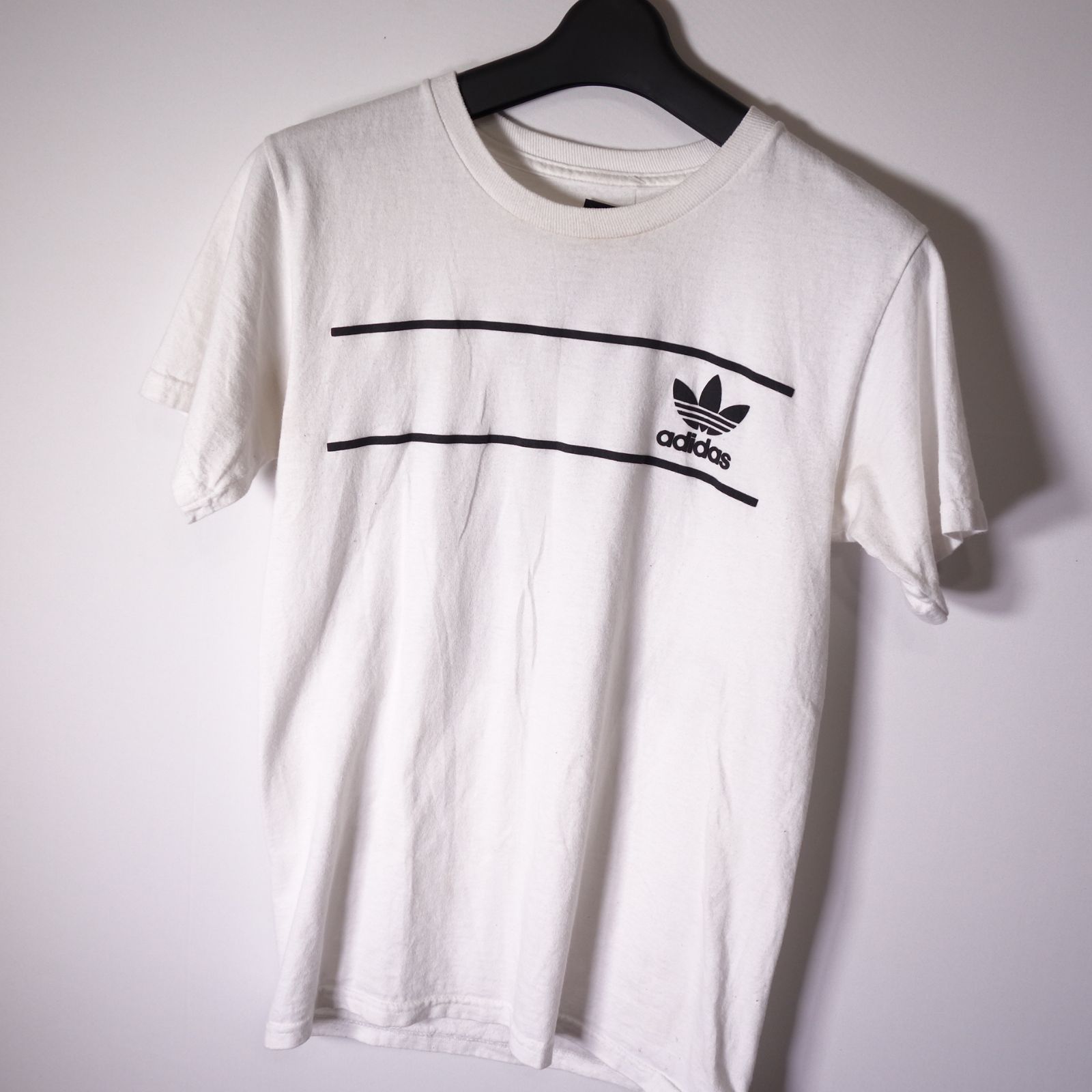 アディダスオリジナルス Tシャツ 半袖 メンズ XS クルーネック トレフォイルロゴ バックプリント スポーツ 古着 - メルカリShops