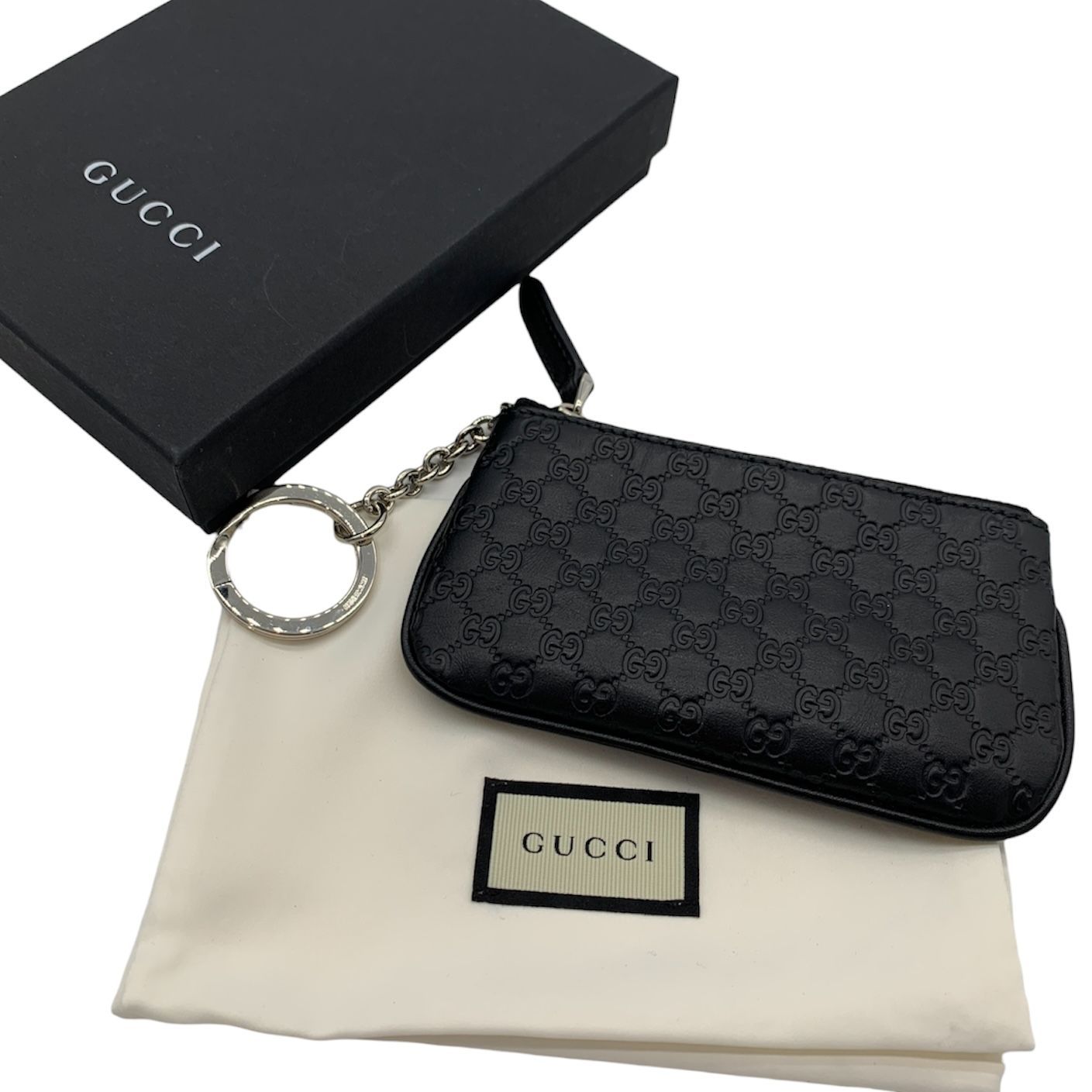 ▽GUCCI/グッチ マイクログッチシマ キーコインケース 544476