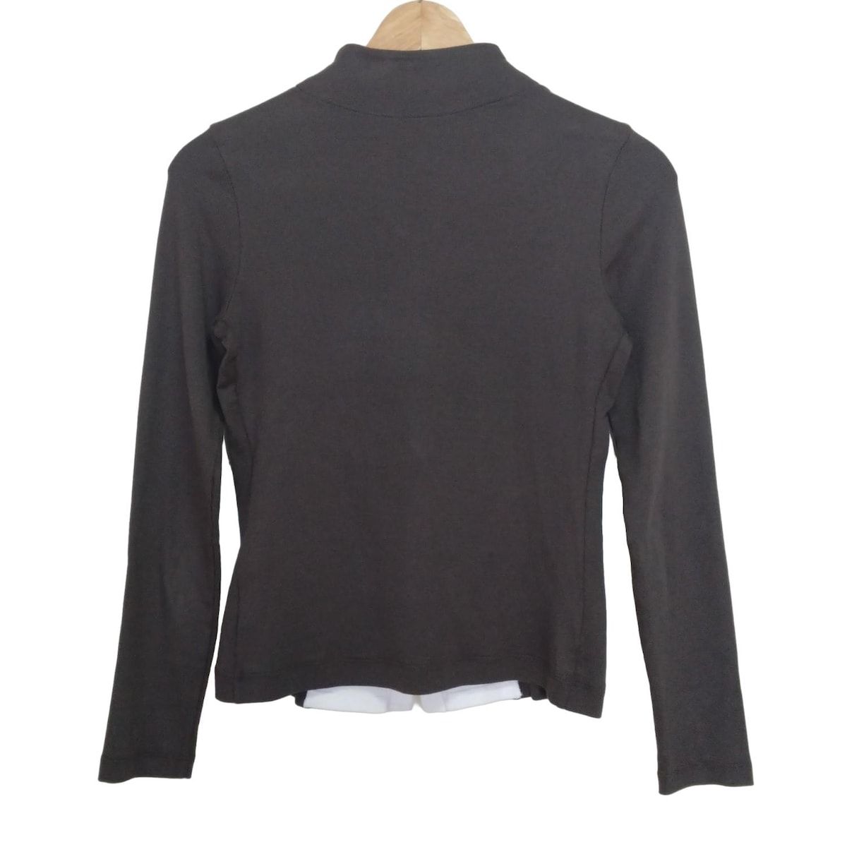 FABIANA FILIPPI ファビアーナフィリッピ カーディガン サイズ 40 XS I レディース - ダークグレー×白 長袖 メタルビーズ