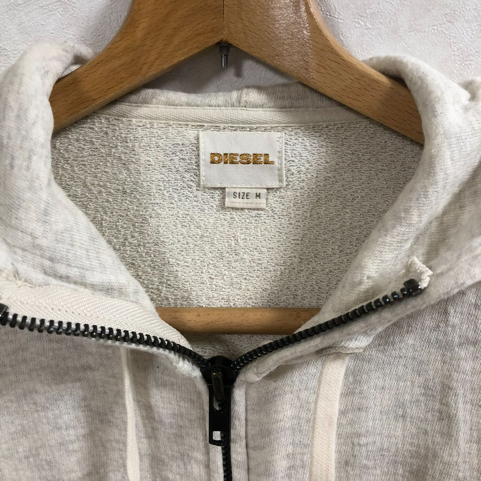 DIESEL グレー パーカー Mサイズ DIESEL ディーゼル パーカー ロゴ フーディー S/M/L グレー