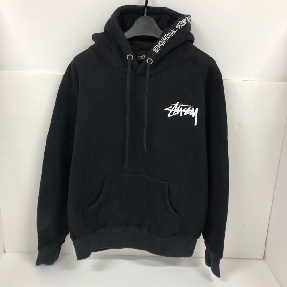 08w9112 STUSSY ステューシー サークルロゴパーカー ブラック M プルオーバーパーカー