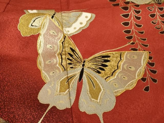 成人式に振袖セット（長襦袢，草履なし）青色 蝶と花模様 振袖 ⭐︎値段交渉致します 楽天市場】【成人式 振袖 レンタル】RS1429 正絹 青 熨斗に菊花