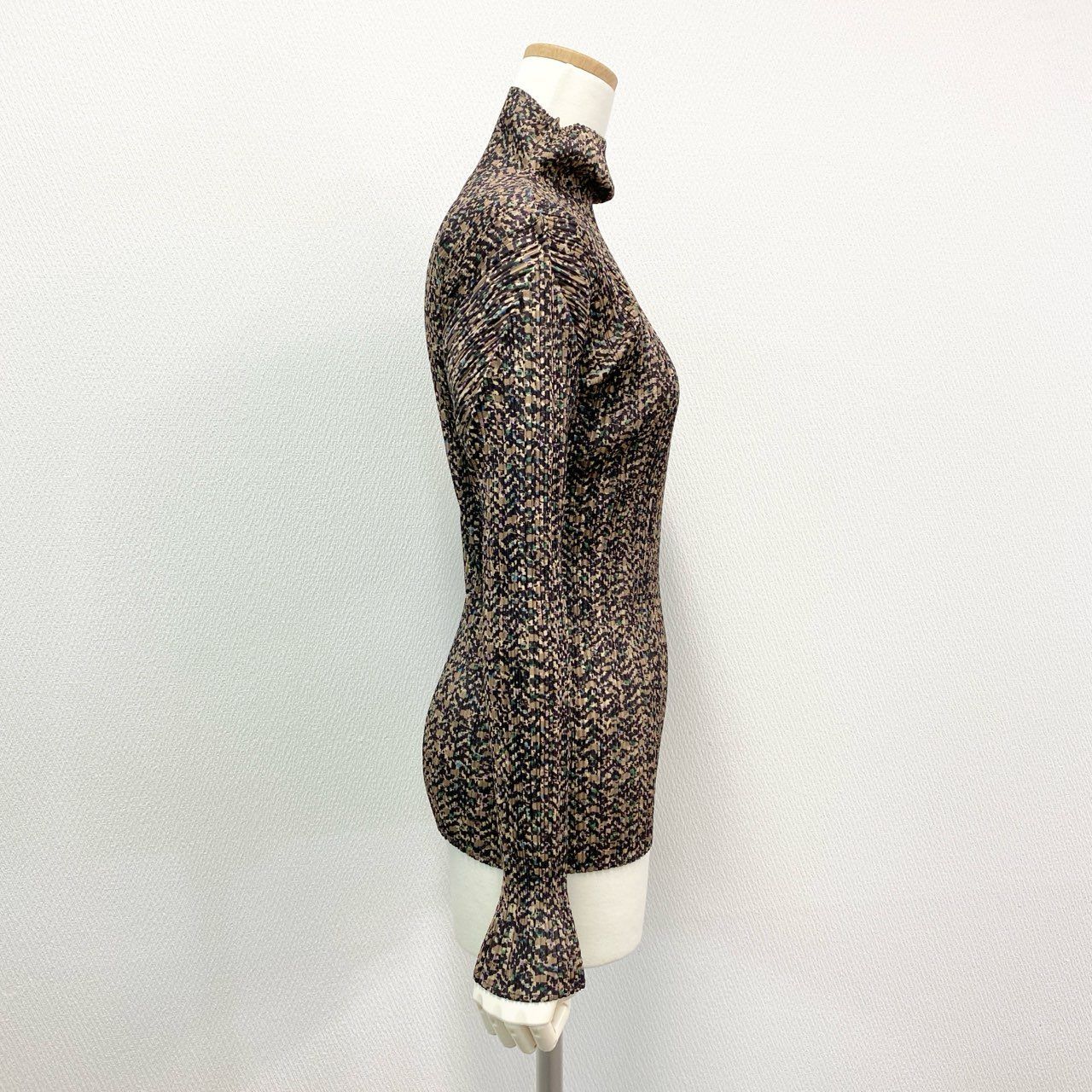 34i18 《極美品》PLEATS PLEASE プリーツプリーズ ハイネック長袖  