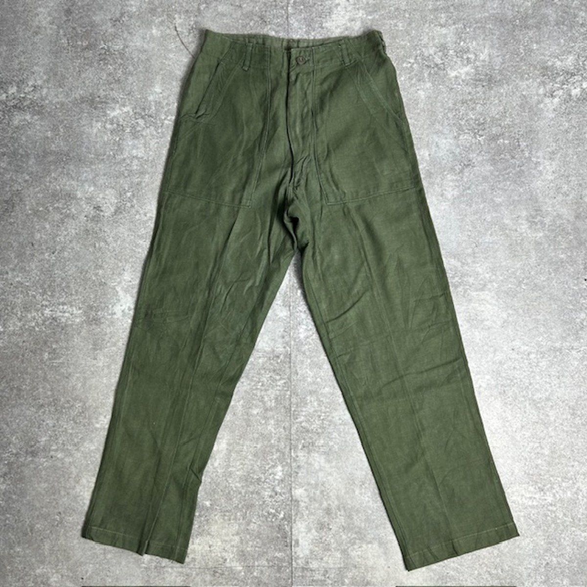 70s USA ARMY ベイカーパンツ ジップ　general 70s U.S.ARMY BAKER PANTS ベイカーパンツ OG-107 コットンサテン