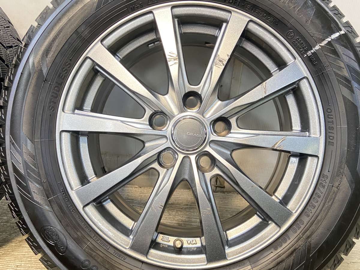 215/60R16 ヨコハマ アイスガード iG60 GRASS 16x6.5 38 114.3-5