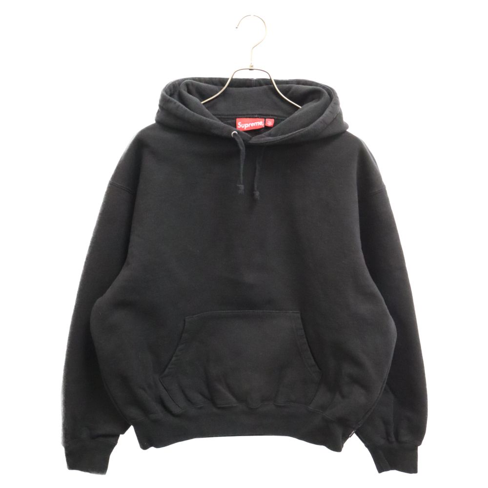 SUPREME (シュプリーム) 23AW Satin Applique Hooded Sweatshirt サテン アップリケ スウェットプルオーバーパーカー フーディ ブラック