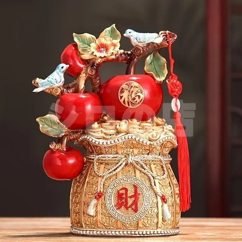 林檎 リンゴ 赤 レッド 金 ゴールド 置物 オブジェ 風水グッズ 財運 金運 開運 運気アップ 幸運 開運 浄化 幸運 開運 厄除け スピリチュアル リビング インテリア